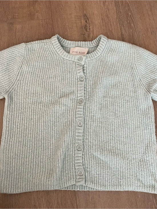 Pink Rose | Sweaters | Pink Rose Mint Green Buttonfront Chunky Knit ...